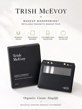 Trish McEvoy Black Refillable Magnetic Makeup Page - Medium